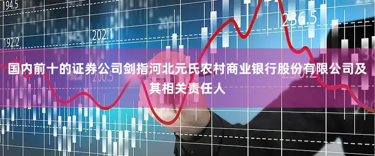 国内前十的证券公司剑指河北元氏农村商业银行股份有限公司及其相关责任人