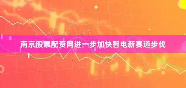 南京股票配资网进一步加快智电新赛道步伐