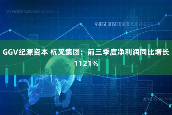 GGV纪源资本 杭叉集团：前三季度净利润同比增长1121%