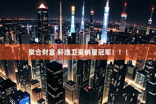 聚合财富 轩逸卫冕销量冠军！！！