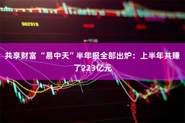 共享财富 “易中天”半年报全部出炉：上半年共赚了223亿元